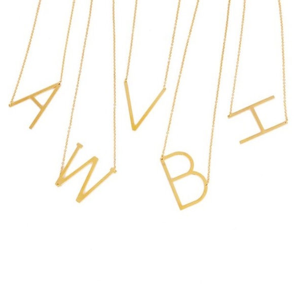 Gold Initial Necklace - Picture 2 of 5